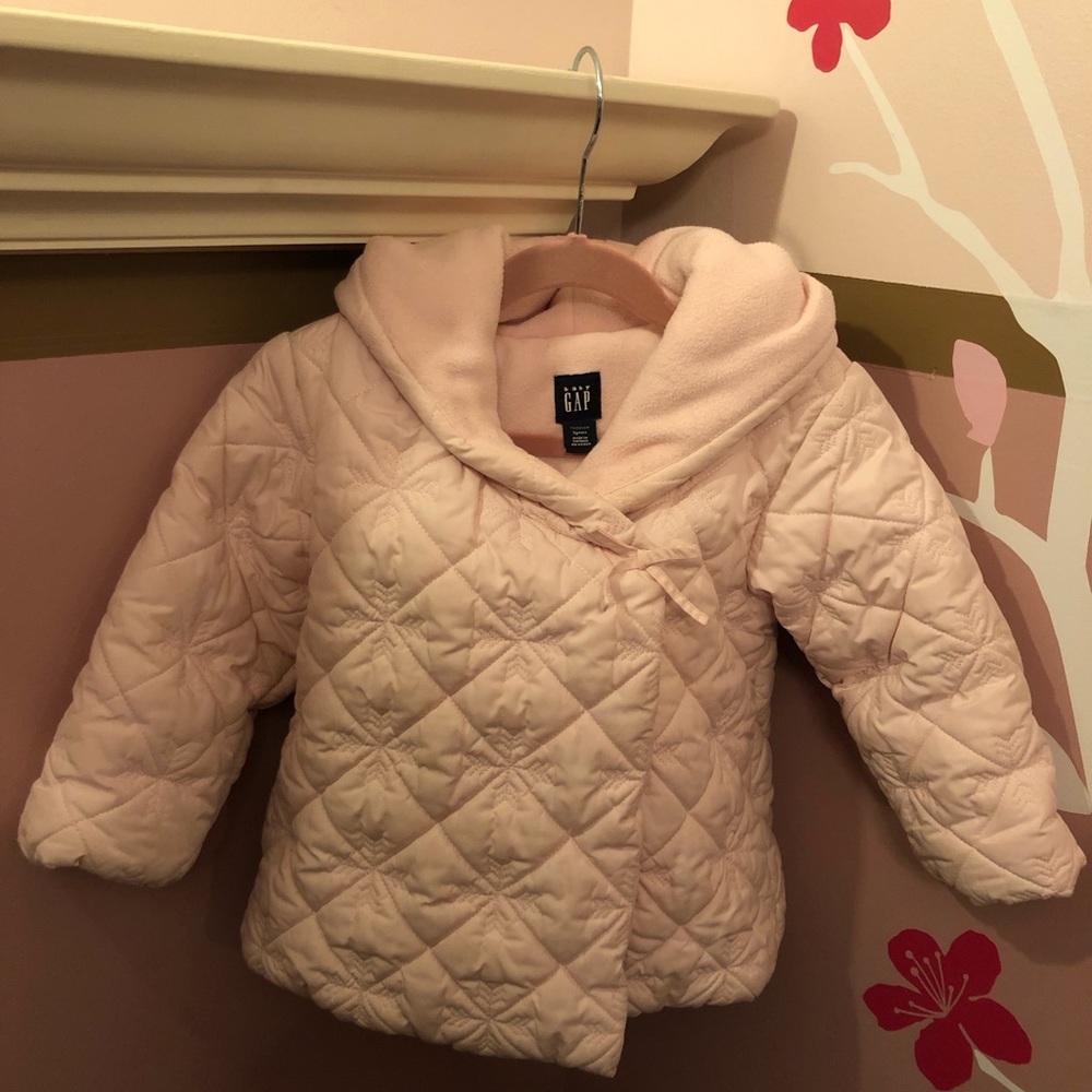 Girls baby Gap pink winter coat jacket sz 3 years